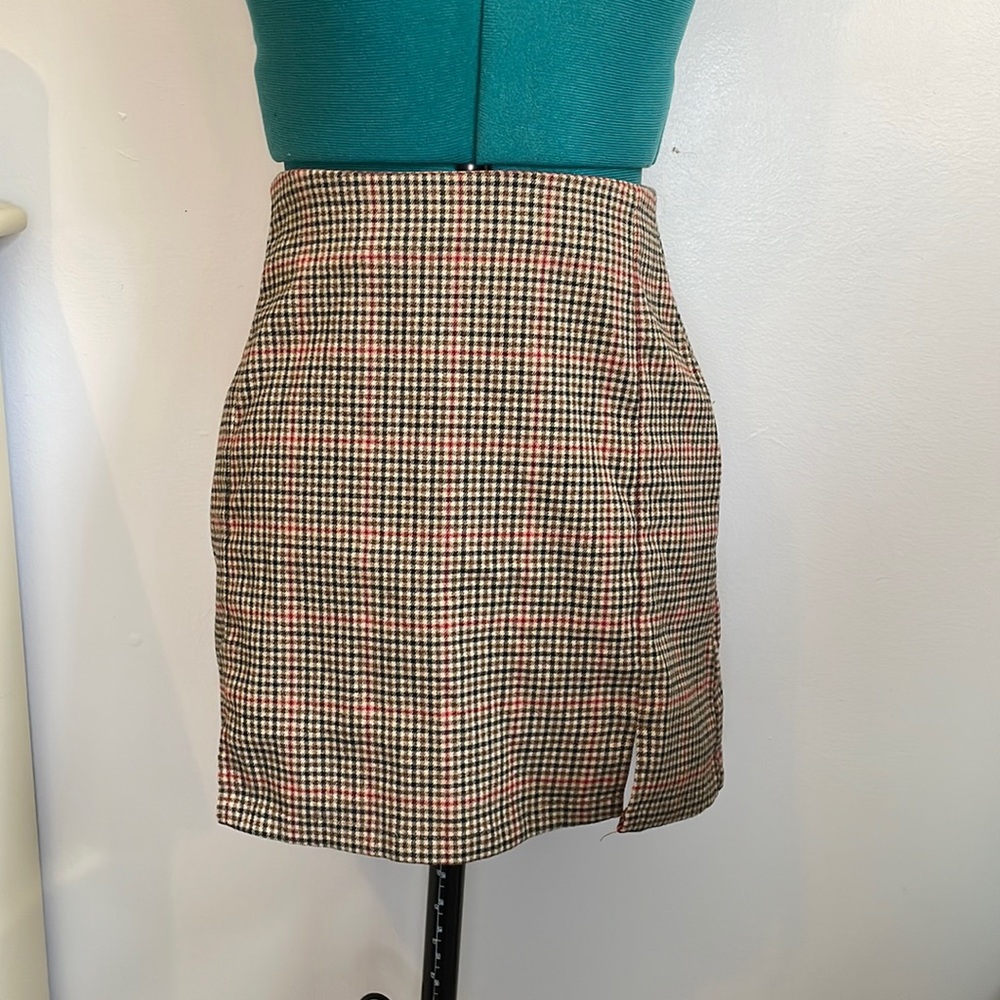 plaid mini skirt